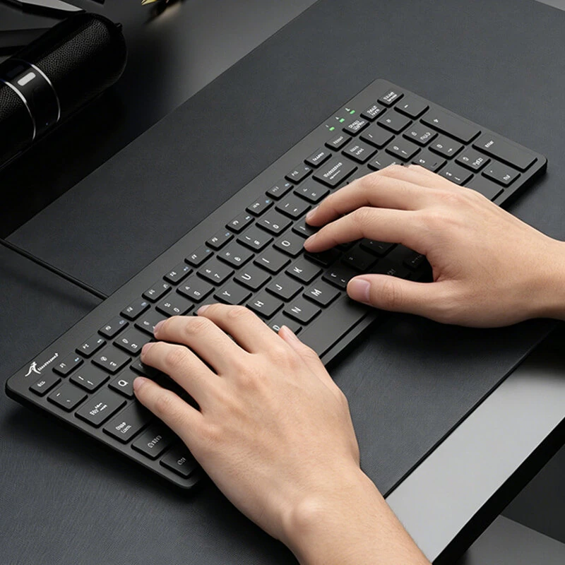 Little Kangaroo USB Wired Keyboard 100 Keys Scissor Switch Multimedia Function Slim Keyboards for Desktop Laptop Computer Office — view 6