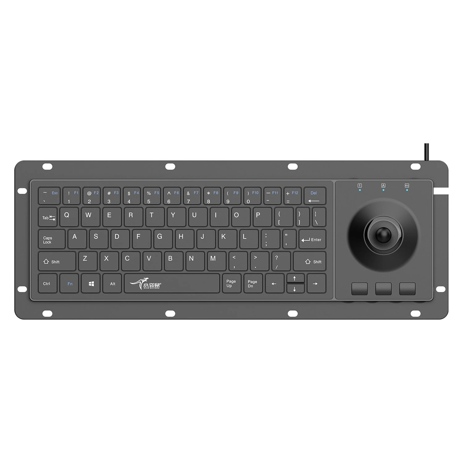 Little Kangaroo Wired Trackball Keyboard 64 Keys Scissor Switch Quiet Anti-interference Trackball Set Embedded USB Industrial Keyboard — view 2