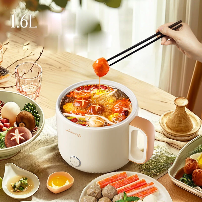 Littlelofa 1.6L Electric Cooker Household Mini Hot Pot 500W Cooking Pot For 1-2 People Home Kitchen Dormitory — view 6