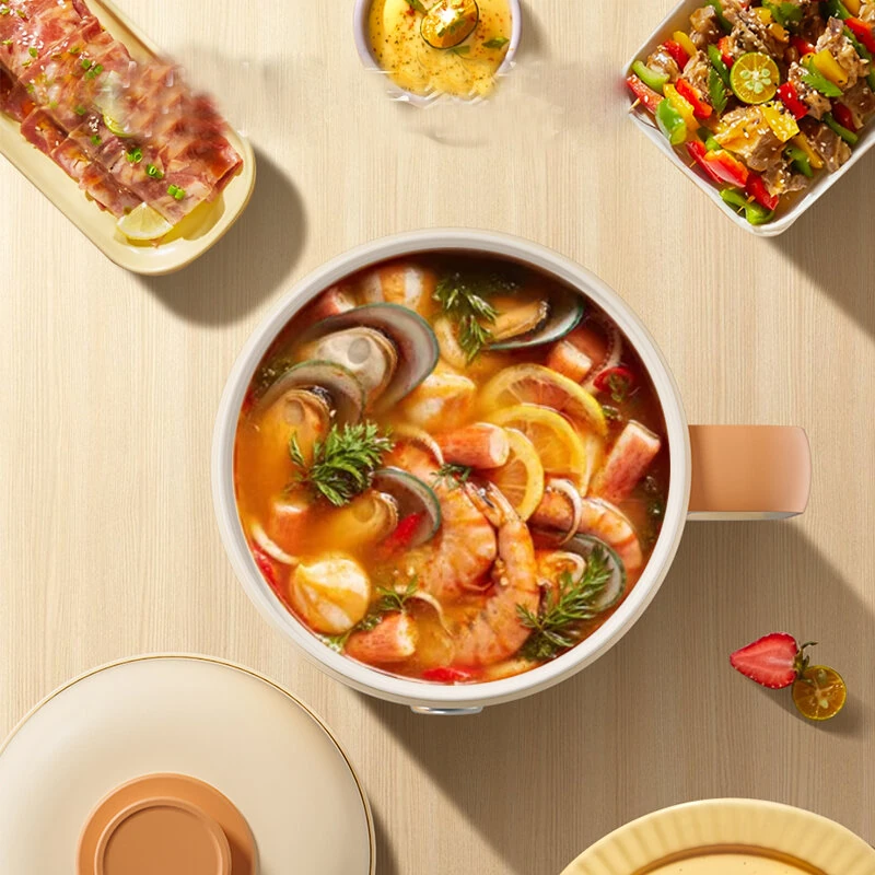 Littlelofa 1.6L Electric Cooker Household Mini Hot Pot 500W Cooking Pot For 1-2 People Home Kitchen Dormitory — view 7