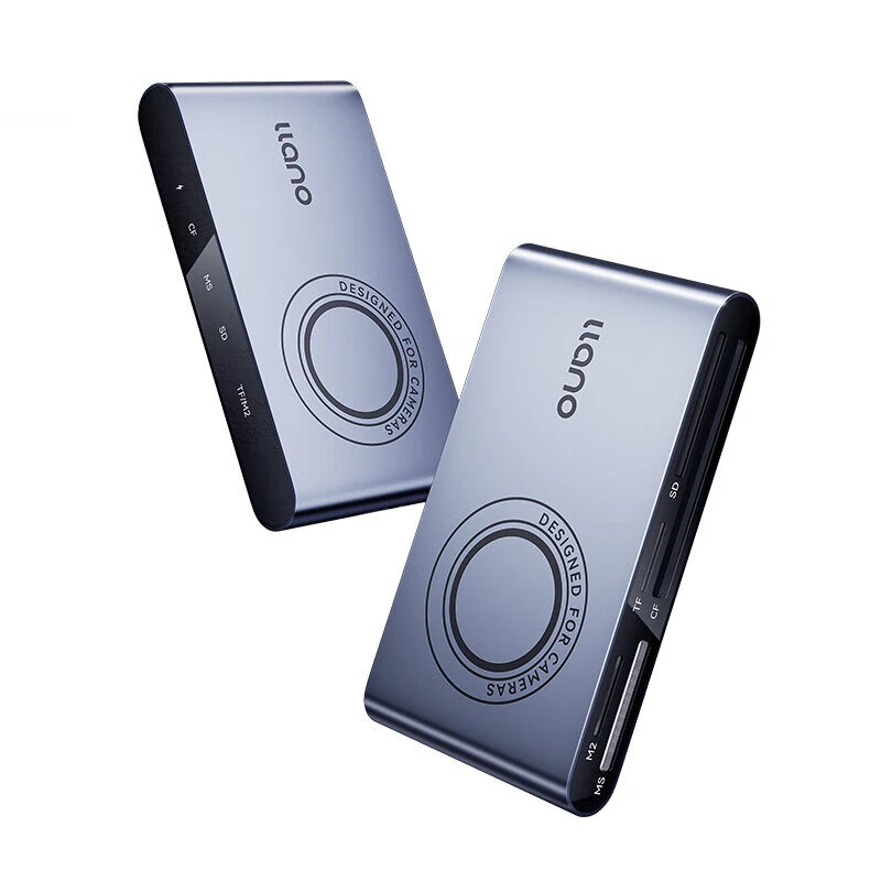 Llano R305 5-in-1 Card Reader USB 3.0 5Gbps Type-C Multi Slot Simultaneous Read CF SD TF MS M2 Aluminum Alloy Plug and Play for Camera Drone — view 7