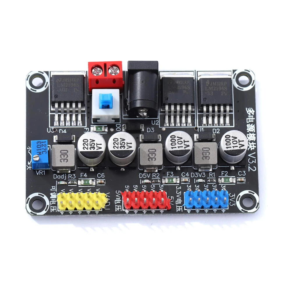 LM2596 Regulated Power Supply Module DC7-25V to DC3.3V 5V Adjustable Regulator Electric Racing Robotics Laboratory — image 1