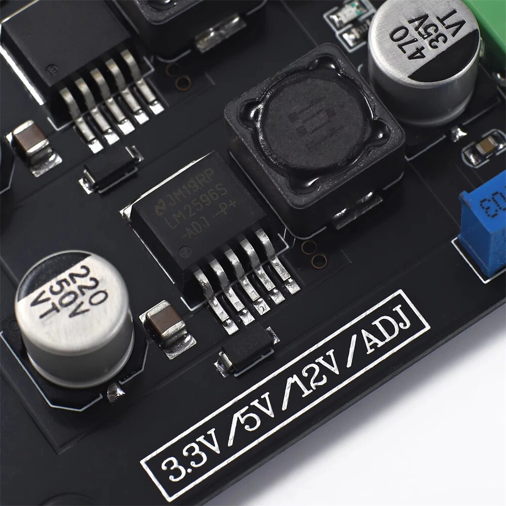 LM2596 Switching Power Supply Module 3.3V 5V 12V ADJ Adjustable Voltage Output 3A High Efficiency Low Noise for Industrial LED Automation Control — view 5