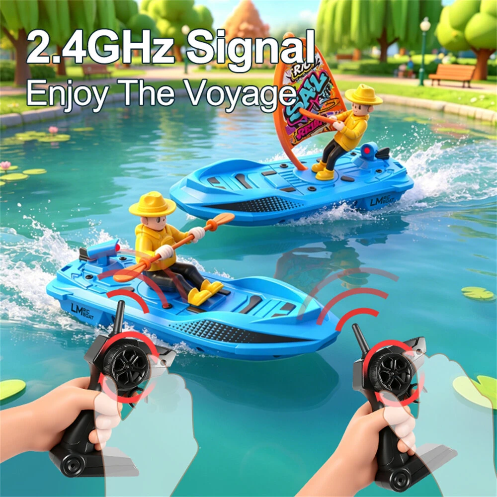 LMRC LM13-F LM13-G RTR 2.4G RC Boat Motorboat Remote Control Racing Ship Waterproof Speedboat Toys Vehicle Models — view 7