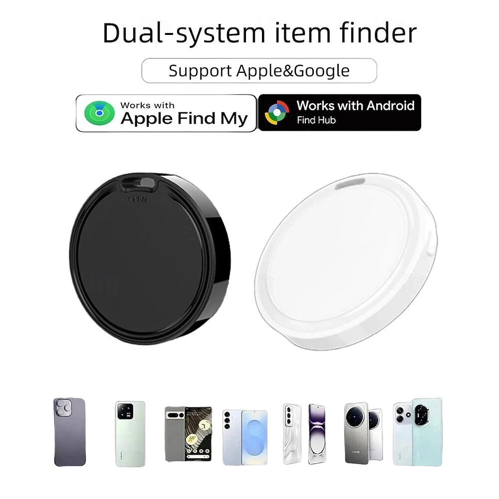 Location Tracking and Anti-loss Device Dual Sysytem Item Finder Ultra-Light GPS Tracker IP67 Waterproof Compatible with ios Android App Control for Keys Luggage Pets Finders — view 3