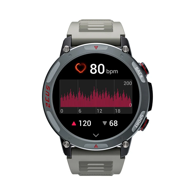 LOKMAT ZEUS 4 PRO 1.43inch AMOLED Display 5ATM Waterproof AI Voice Assistant bluetooth Call Heart Rate Blood Pressure Blood Oxygen Monitor Sleep Monitoring Body Temperature Detection Multi-sport Modes Music Playback Smart Watch — view 5