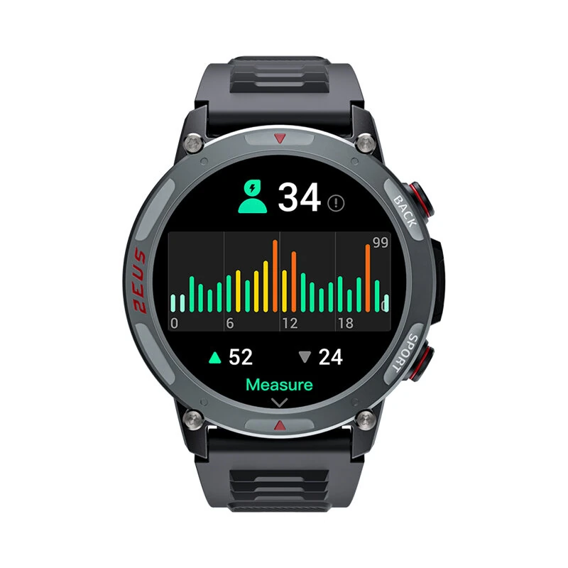 LOKMAT ZEUS 4 PRO 1.43inch AMOLED Display 5ATM Waterproof AI Voice Assistant bluetooth Call Heart Rate Blood Pressure Blood Oxygen Monitor Sleep Monitoring Body Temperature Detection Multi-sport Modes Music Playback Smart Watch — view 7