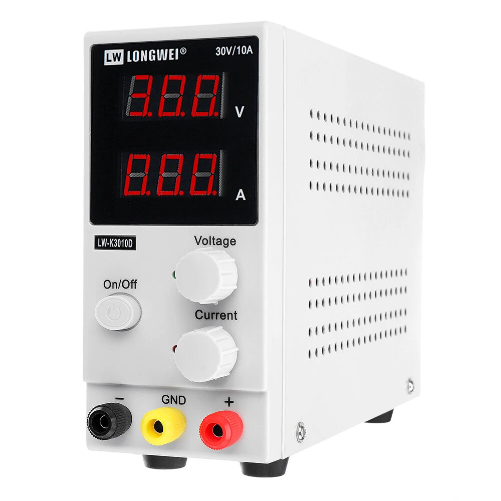 LONG WEI® LW-K3010D 110V/220V 0-10A 0-30V Adjustable DC Power Supply Regulated Digital Laboratory Maintenance Switching Power Supply — LONG WEI