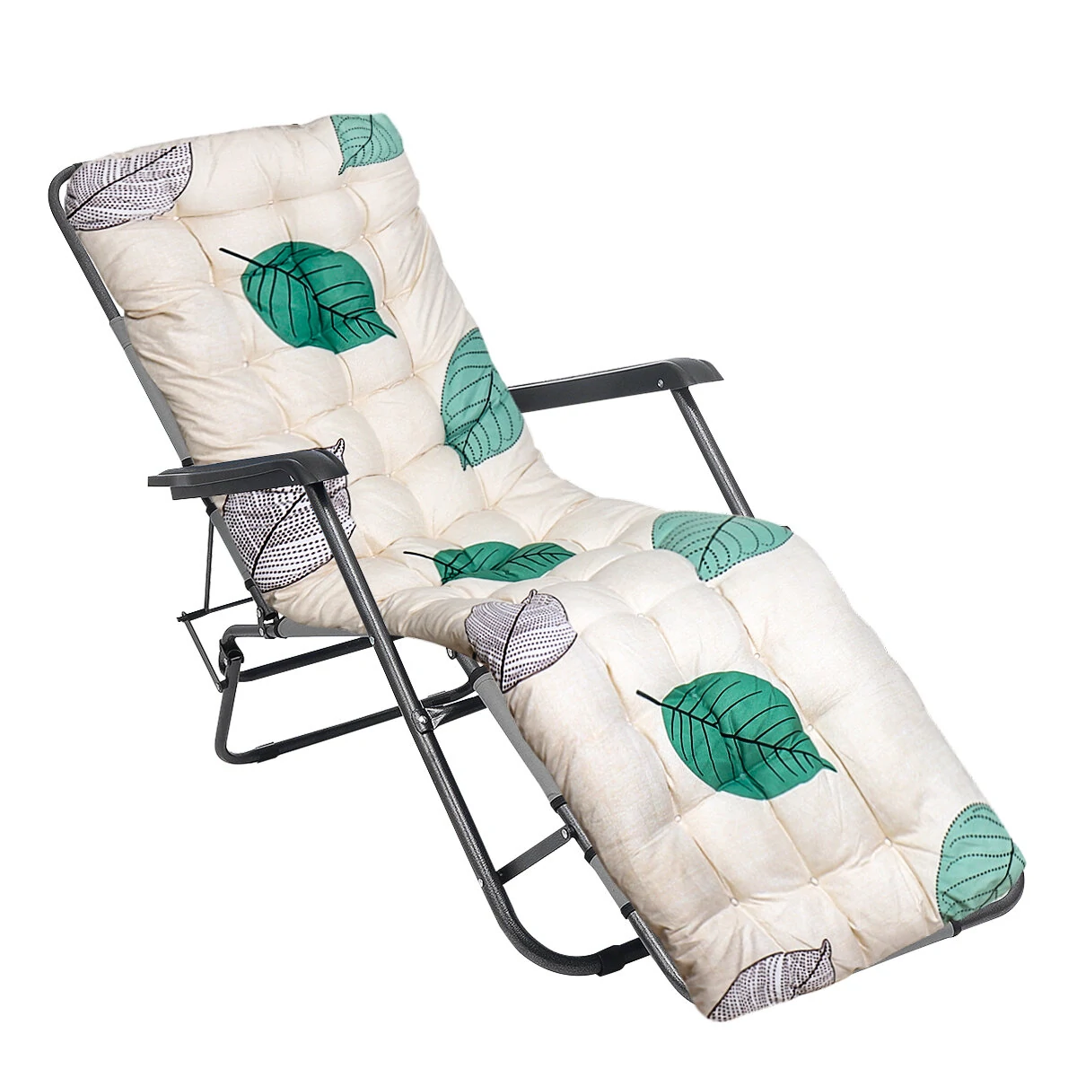 Lounge Chair Cushion Tufted Soft Deck Chaise Padding Outdoor Patio Pool Recliner — image 1