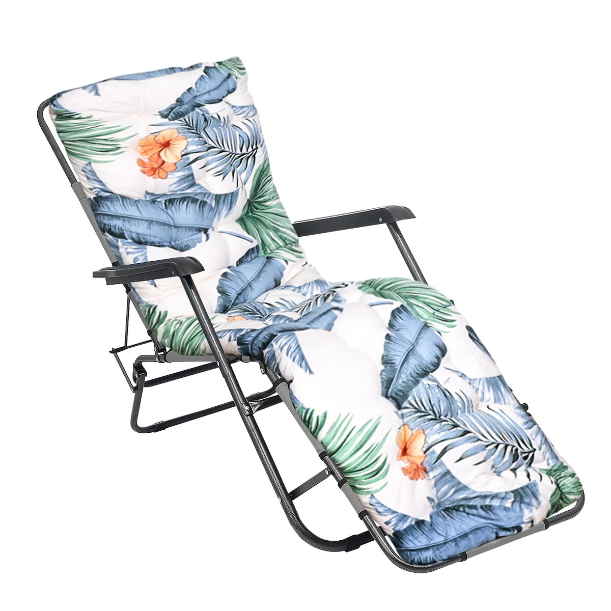 Lounge Chair Cushion Tufted Soft Deck Chaise Padding Outdoor Patio Pool Recliner — view 2