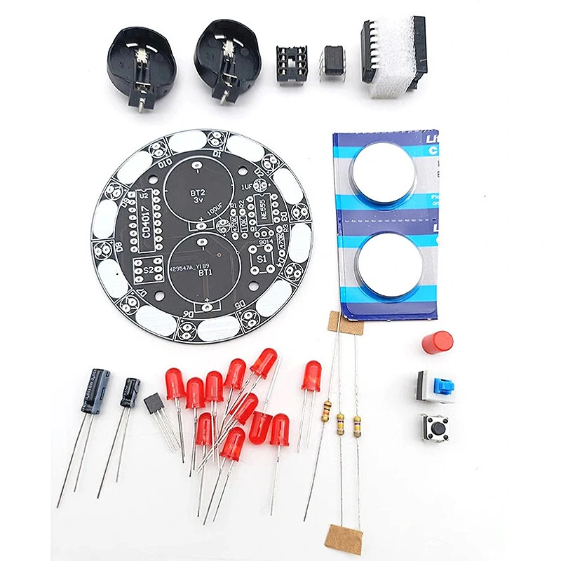 Lucky Turntable LED Flashlight DIY Electronic kit Welding Project Training Module DIY Kit — view 5