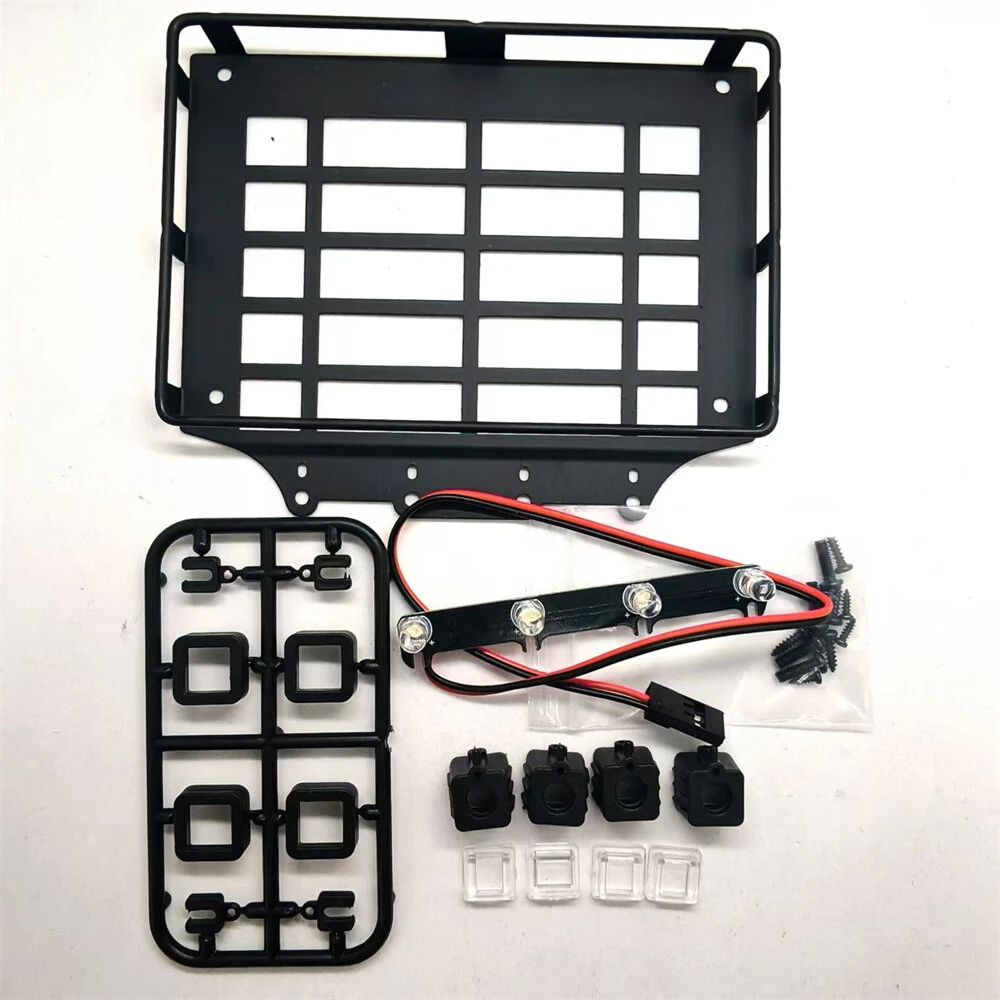Luggage Rack with Light For MJX 1/12 H12Y RC Car Spare Vehicle Parts Models Accessories — view 3
