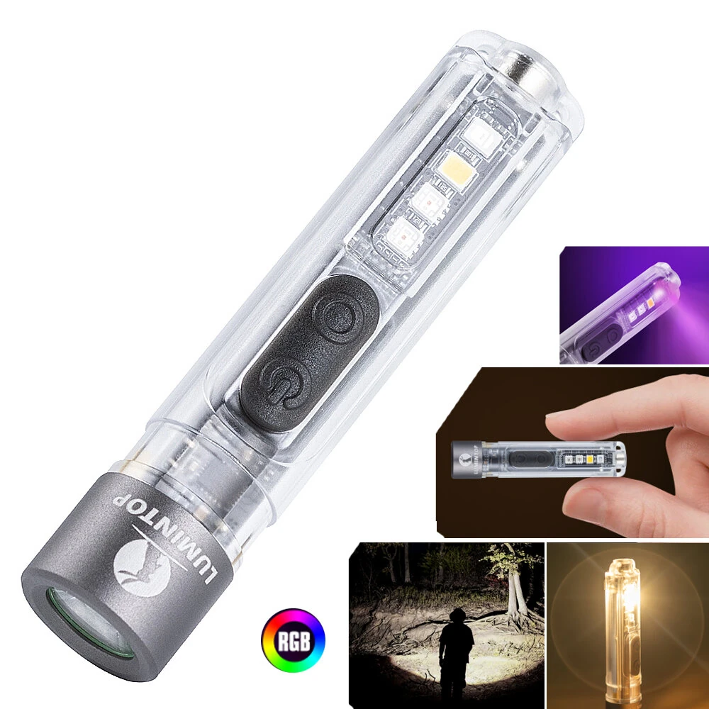 Lumintop Black Cat 400LM 90M LED Keychain Flashlight with Magnetic Base USB Rechargeable Super Bright Portable Mini Torch for Camping and Outdoor Activities — Lumintop