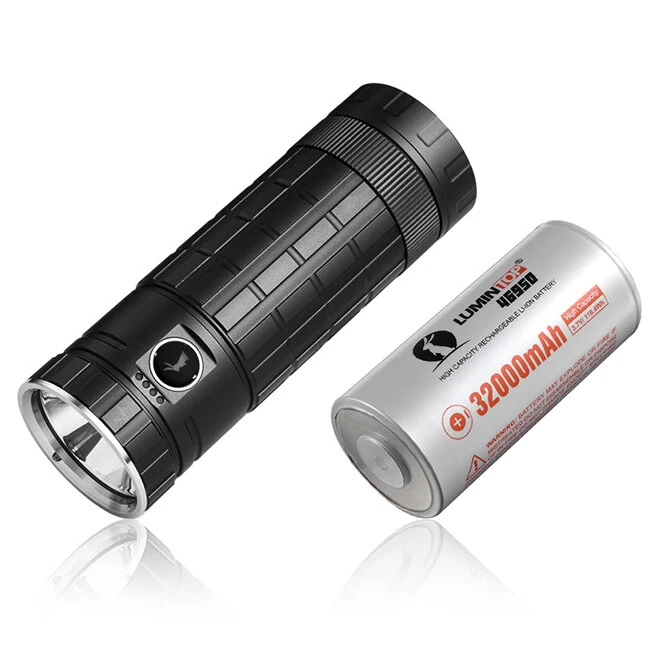 Lumintop DF2 SFT40 LED 1600LM 800M Thrower Powerbank Flashlight with 32000mAh 46950 Battery Dual USB-C Output Port, Type C Rechargeable Powerful LED Torch Outdoor Long Range Search Light — view 2