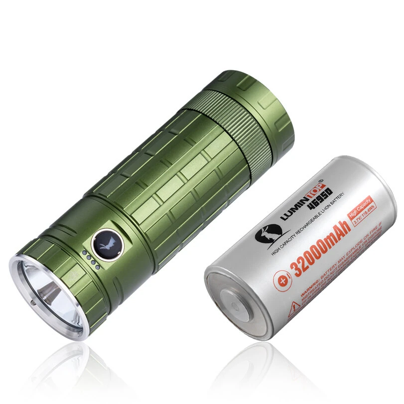 Lumintop DF2 SFT40 LED 1600LM 800M Thrower Powerbank Flashlight with 32000mAh 46950 Battery Dual USB-C Output Port, Type C Rechargeable Powerful LED Torch Outdoor Long Range Search Light — view 7