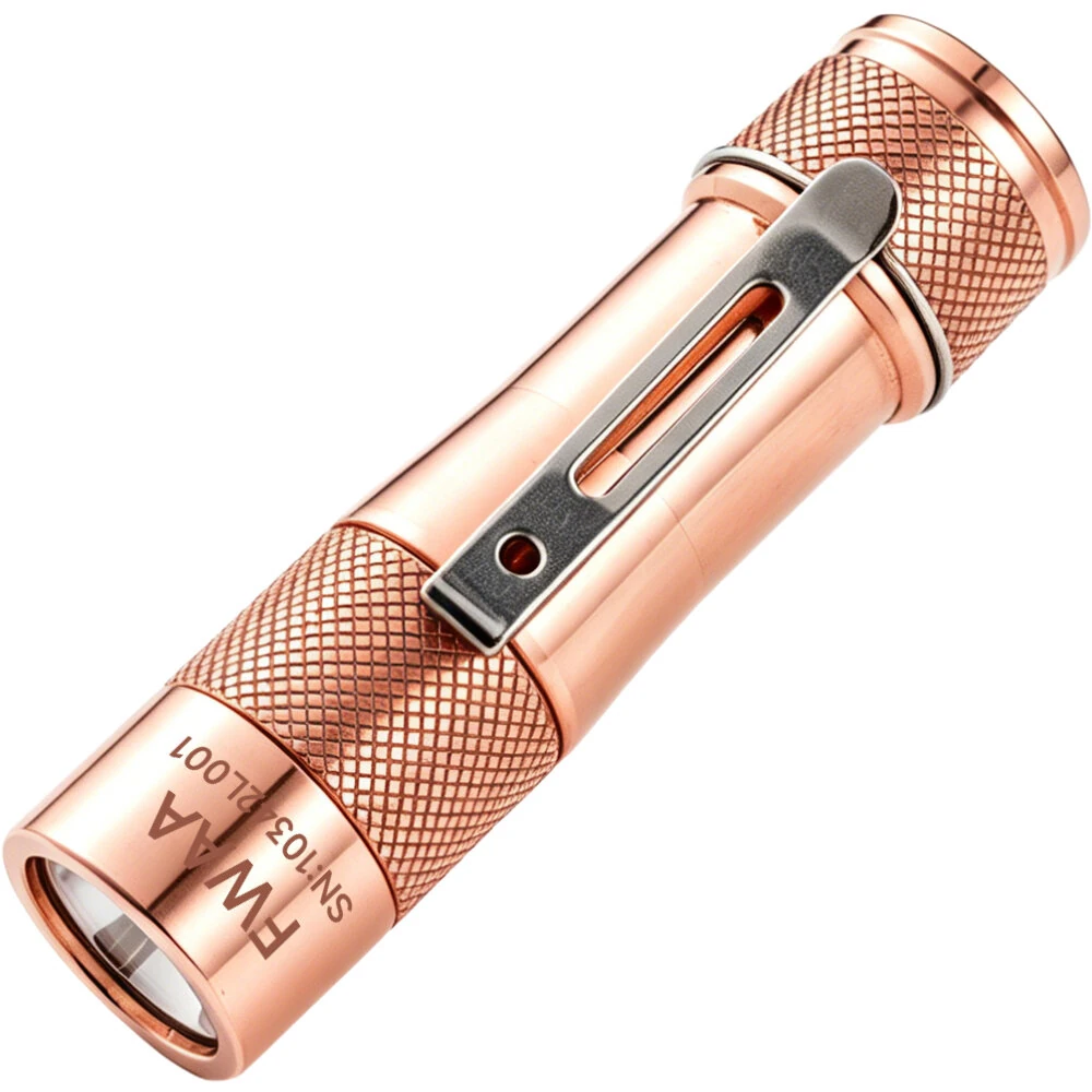 Lumintop FWAA Copper 1600LM EDC Flashlight 14500 Battery Three Light Beads Super Bright Waterproof Outdoor Portable Mini LED Torch — view 6
