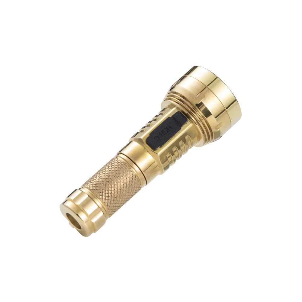 Lumintop GT NANO3.0 Brass 400M EDC Thrower Flashlight Support Extend Tube 700LM 10280/10750 Battery USB Rechargeable Camping Lantern Outdoor Light — view 5