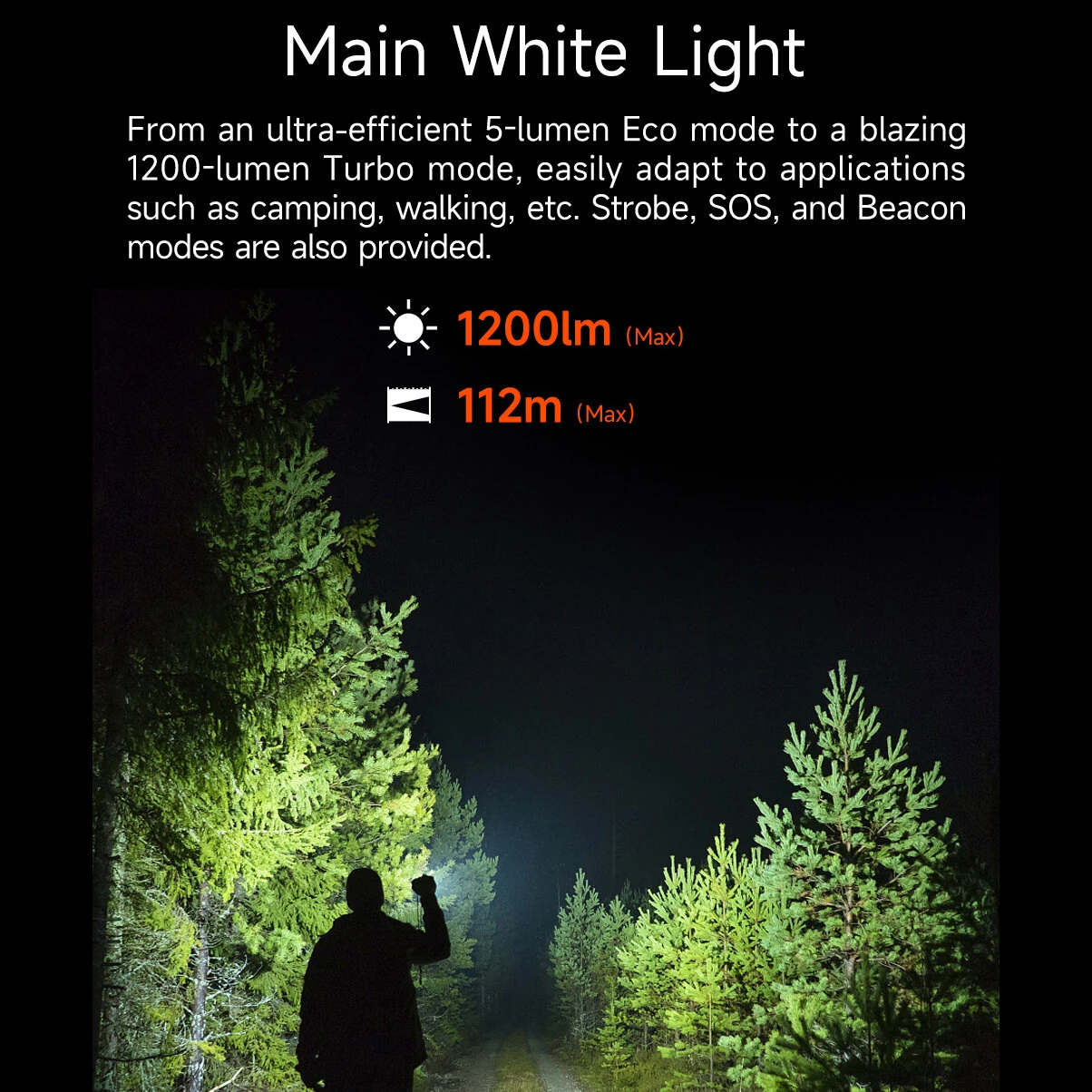 Lumintop Moonbox 3.0 Multi-Functional EDC Flashlight 1200LM White LED with Red Green Beam, 365nm UV RGB Side Light and Magnetic Design Copper Material USB-C Rechargeable Handheld Torch for Camping Outdoor Emergency — view 3