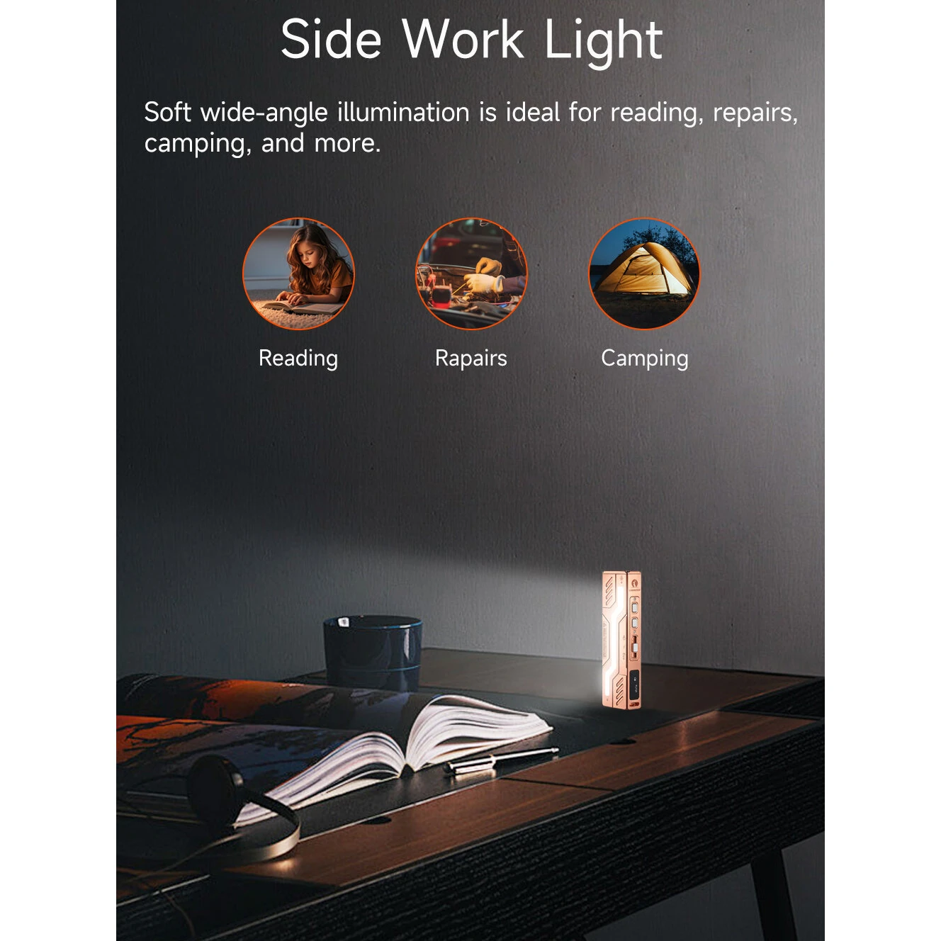 Lumintop Moonbox 3.0 Multi-Functional EDC Flashlight 1200LM White LED with Red Green Beam, 365nm UV RGB Side Light and Magnetic Design Copper Material USB-C Rechargeable Handheld Torch for Camping Outdoor Emergency — view 6
