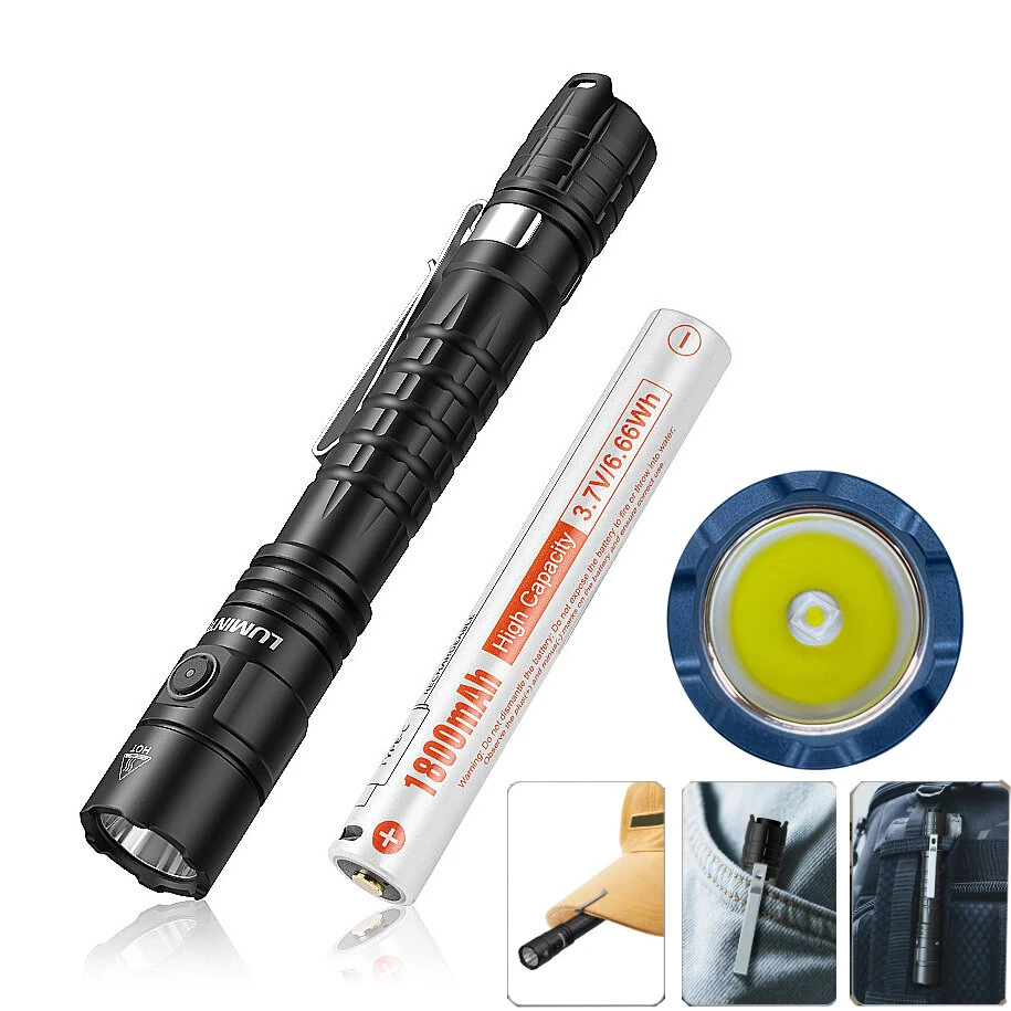 Lumintop P2A Tactical Penlight Dual-Mode 1200 Lumen EDC Flashlight 330 Meters USB TYPE C 14100/ 2* AA Battery Flashlight Portable EDC Flashlight