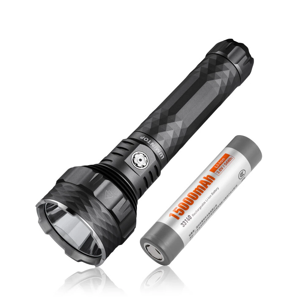 Lumintop PK90 SFT-90X LED Long Range Search Flashlight 5600 Lumens 1500M Focused Beam IPX8 Waterproof USB-C Fast Charging 33140 Li-ion Battery, Multiple Brightness & Emergency Modes for Outdoor Patrol Rescue Professional Use — Lumintop