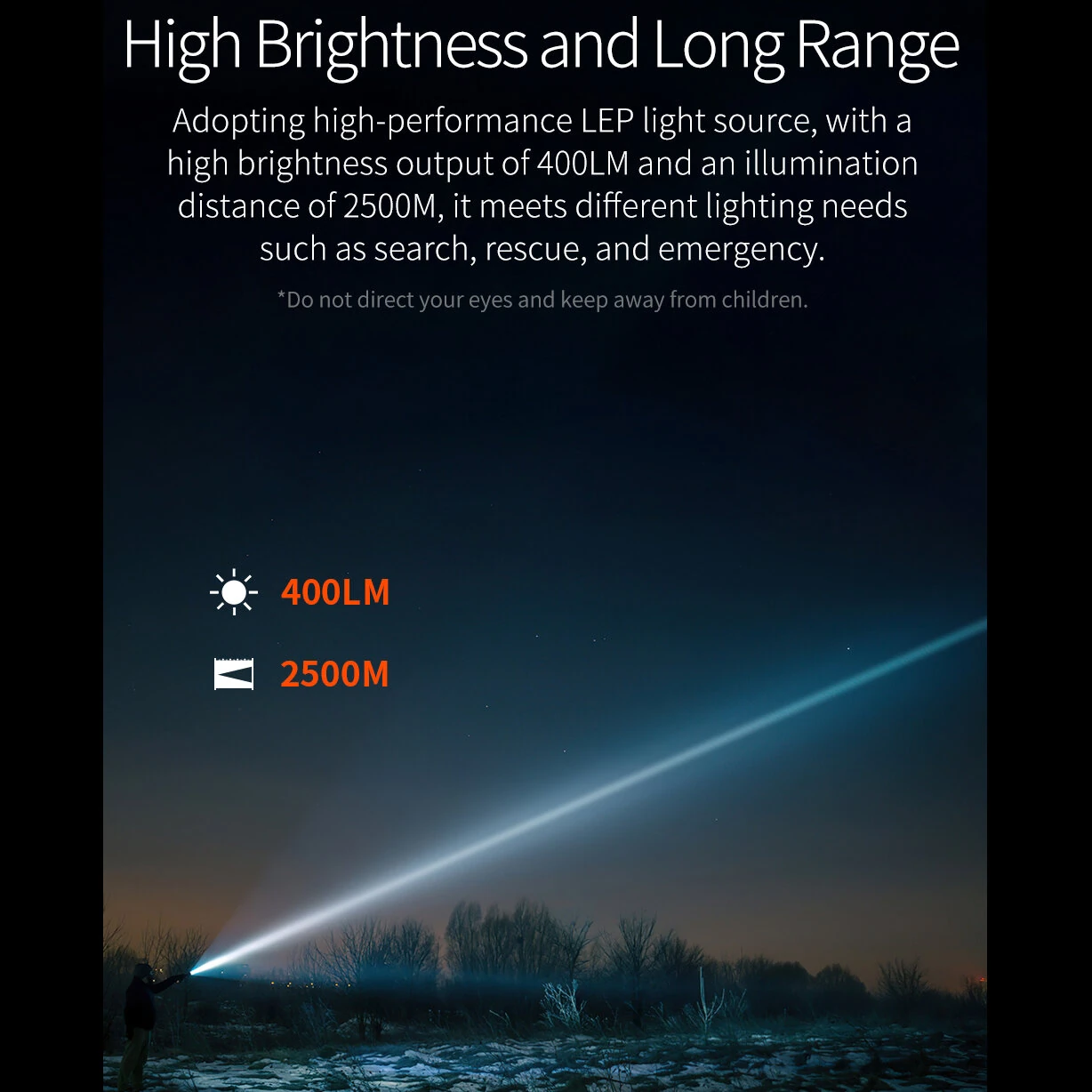 Lumintop Thor3 2500m Long Shoot LEP Flashlight Long Range Strong Spotlight Flashlight Super Bright Waterproof Portable LED Searchlight By 21700 Battery — view 7