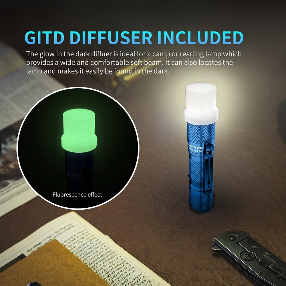 Lumintop Tool AA 3.0 900lm Mini Size LED Keychain Flashlight 14500 And AA Battery EDC Torch With Tail Switch Tactical Survival Tools — view 10