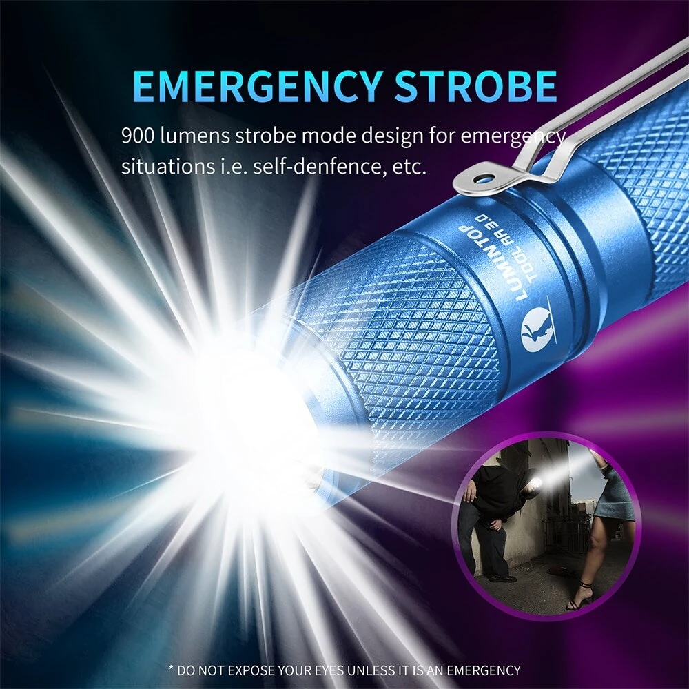 Lumintop Tool AA 3.0 900lm Mini Size LED Keychain Flashlight 14500 And AA Battery EDC Torch With Tail Switch Tactical Survival Tools — view 9