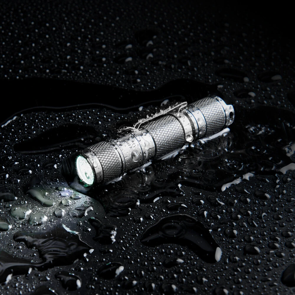LUMINTOP Tool AA 3.0 900Lumens Mini EDC Powerful Flashlight Super Bright EDC Titanium Alloy Pocket Lamp Mini LED Torch 5 Mode by 14500 Battery for Camping Self Protection — view 7
