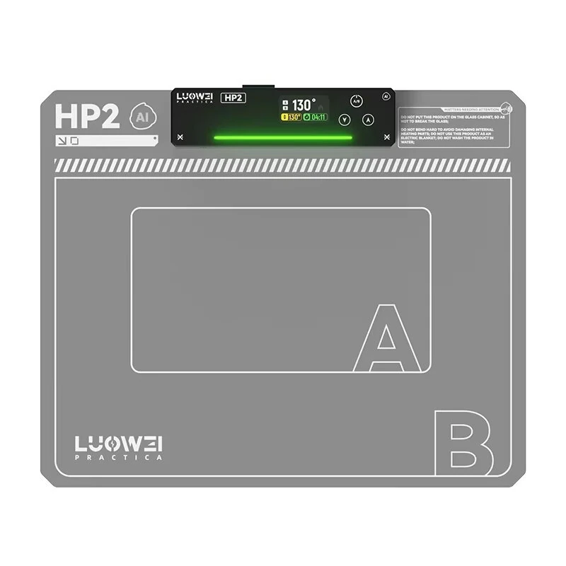 LUOWEI LW-HP2 15 Inch LCD Screen Heating Mat Dual Layer Silicone Adjustable Temperature Voice Control Rapid Heating to 130°C Large Work Area for Device Disassembly — view 6