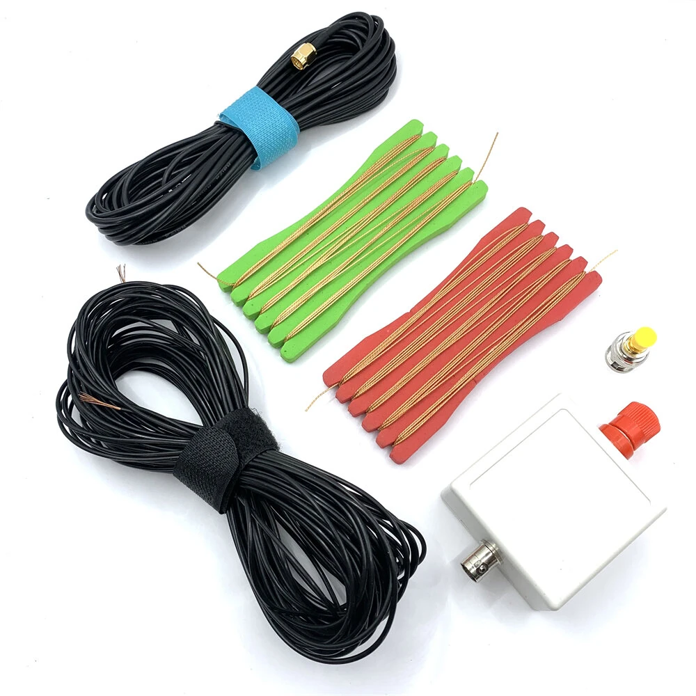 LW1650 Portable Shortwave Antenna Kit 1.6-50MHz Radio Tuner HAM 16.2M Insulated Copper Wire 9:1 Balun 6M Coaxial Cable SMA to BNC Adapter — view 2