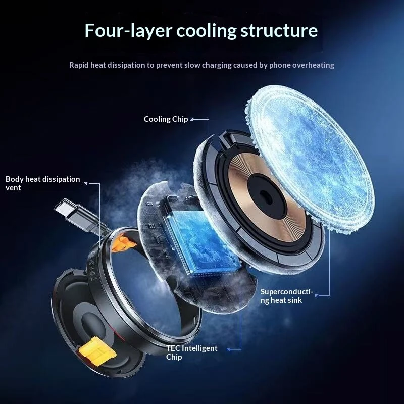 M1 15W 3-in-1 Magnetic Wireless Charger Come with 90cm Type-C Retractable Cable Fast Wireless Charging Pad for Smart Phones for iPhone 17 17Pro Max 16 15 14 for Xiaomi 17pro for Huawei Mate XTs for OPPO for Airpods for Apple Watch — view 5