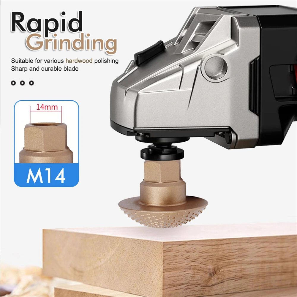 M14 Arc-shaped Woodworking Grinding Head Wood Grinding Disc 30mm 50mm 70mm For 115/125 Angle Grinder Wood Polishing Tool — view 4