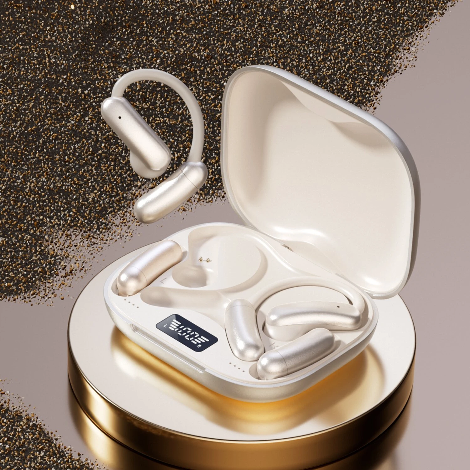M143 TWS Headset Wireless bluetooth 6.0 Earphone ACS Panoramic Sound Directional Sound Transmission AI Call Noise Reduction 60H Playback Battery Digital Display Touch Control Earhooks Sports Headphones — view 7