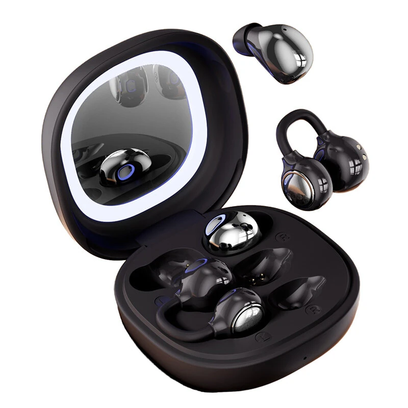 M165 Dual Earphone Design Headset Wireless bluetooth 6.0 Earphone 360° Panoramic Surround Sound DT Directional Sound Makeup Mirror Touch Control In-ear&Earhooks Dual Pairs Headphones — view 9