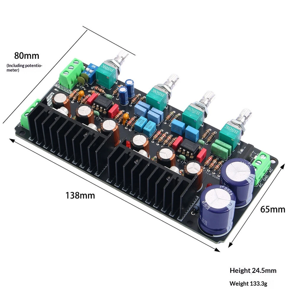 M4 Class A Parallel Preamplifier Board JRC5532 Dual AC 12V-15V High Fidelity Audio TL431 Bluetooth HiFi Stereo Amplifier — view 4