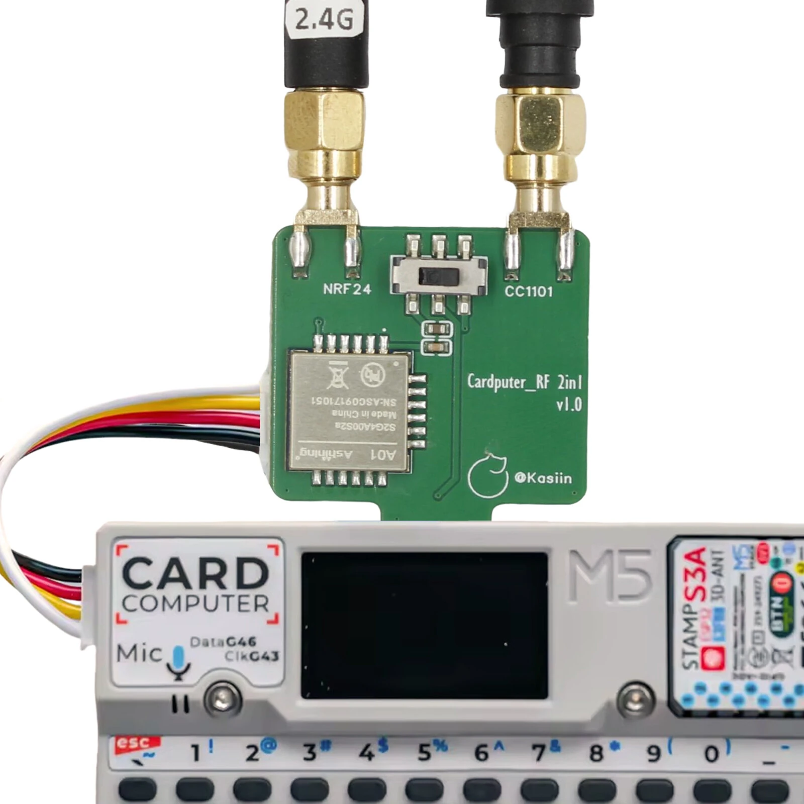 M5Stack Cardputer CC1101 433MHz RFNRF24 RF Module Dual Wireless Communication 2.4GHz Grove Interface Compatible Bruce Firmware High Signal Stability — view 3