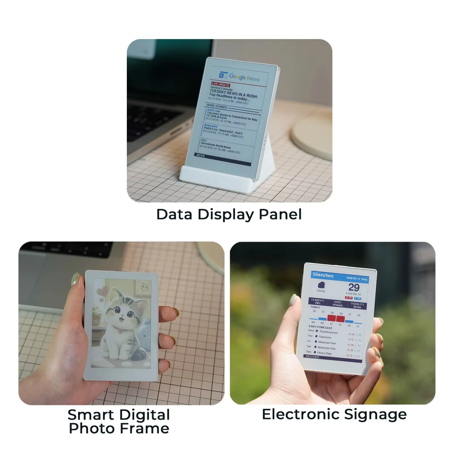M5Stack M5Paper Color E-Paper Development Board ESP32S3 400x600 4 Inch SPECTRA 6 E-Ink Display Low Power WIFI IoT Development Module — view 3