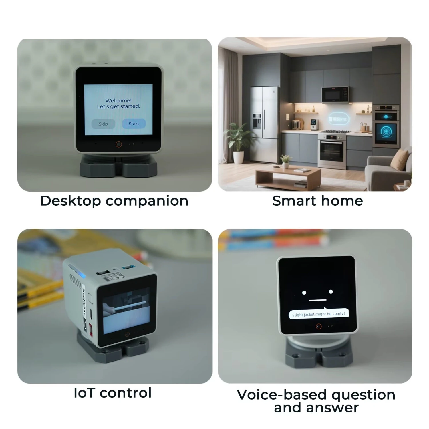 M5Stack StackChan AI Desktop Robot ESP32S3 IoT Development Module Kawaii Co-Created Open-Source AI Desktop Robot with 2 Inch LCD Display — view 3