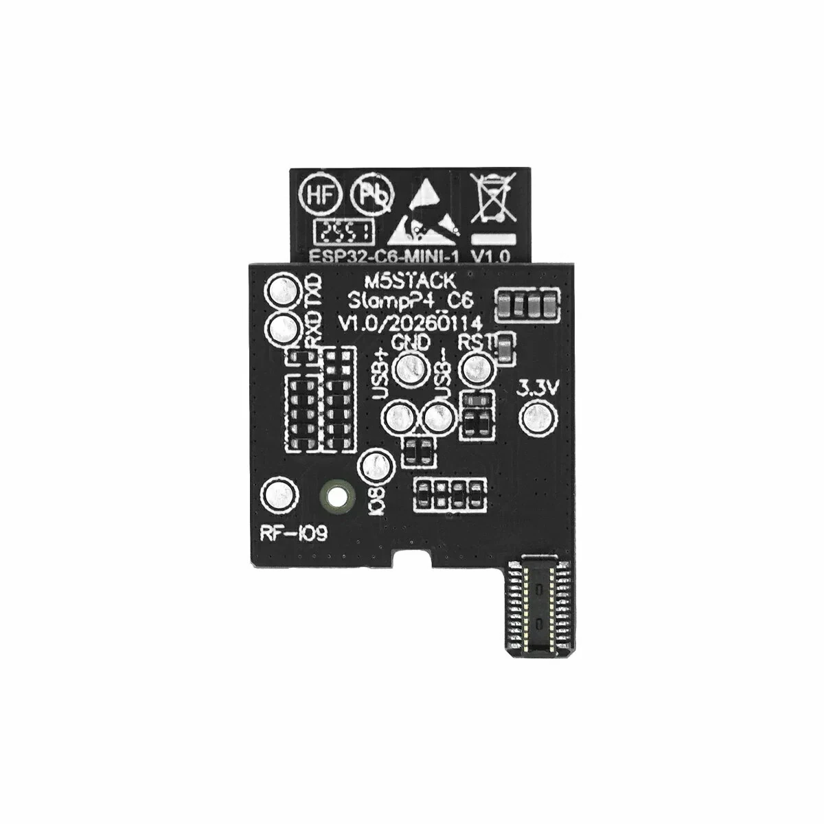 M5Stack Stamp-AddOn C6 for P4 Module Wi-Fi Expansion Module ESP32-C6-MINI-1-N4 4MB Flash 2.4GHz Wi-Fi 6 SDIO Interface For Stamp-P4 — view 2