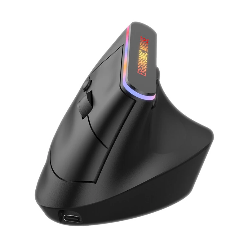 M820 Ergonomic Vertical Wireless Mouse 800-1600DPI 2.4G/bluetooth Dual Mode Rechargeable Mute Mice for PC Laptop Computer — Pricio