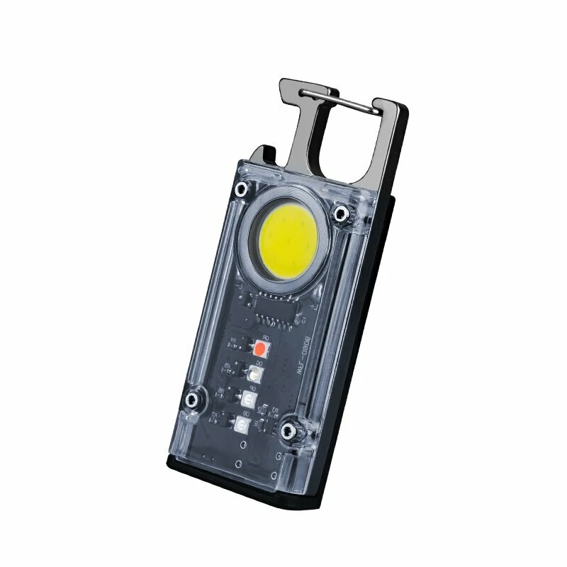 Magnetic COB LED Work Light Portable Keychain Flashlight UV Light Red/Blue Warning Green Light Keychain Light Mini Torch Light — view 9