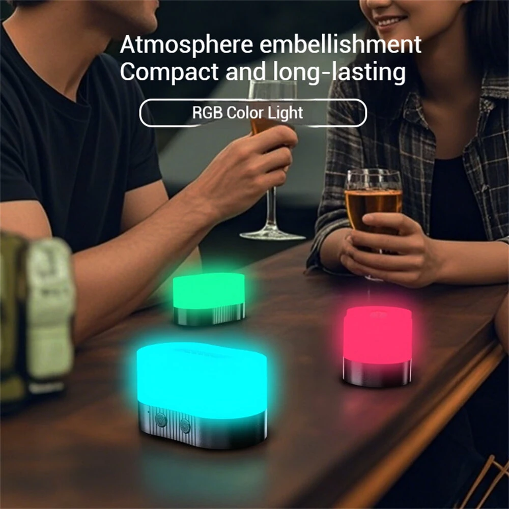 Magnetic RGB Atmosphere Light Portable 300mAh Rechargeable Adjustable Brightness LED Night Lamp — view 2