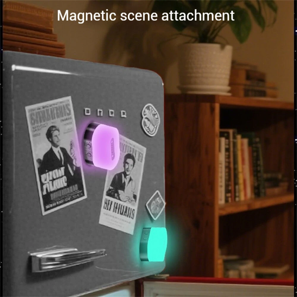 Magnetic RGB Atmosphere Light Portable 300mAh Rechargeable Adjustable Brightness LED Night Lamp — view 3