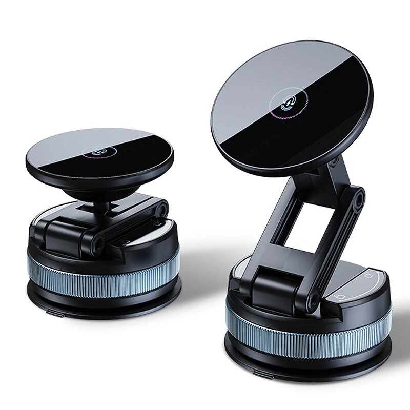 Magnetic Vacuum Suction Car Phone Holder Foldable & Extendable Mount for Windshield/Dashboard Universal Fit for All Smartphones — Pricio