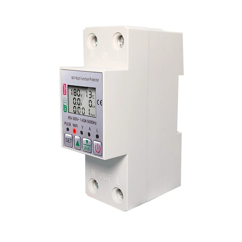 MAIQ-63 63A 110V 220V Tuya WiFi Energy Meter Kwh Metering Switch Timing Function with Voltage Current and Leakage Protection Work with Alexa Google Assistant — view 3