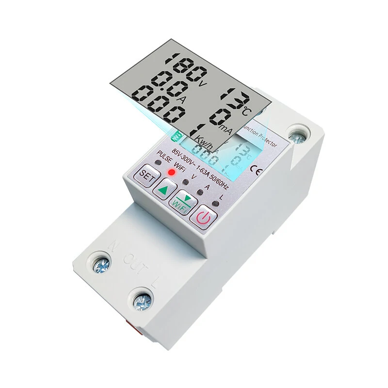 MAIQ-63 63A 110V 220V Tuya WiFi Energy Meter Kwh Metering Switch Timing Function with Voltage Current and Leakage Protection Work with Alexa Google Assistant — view 4