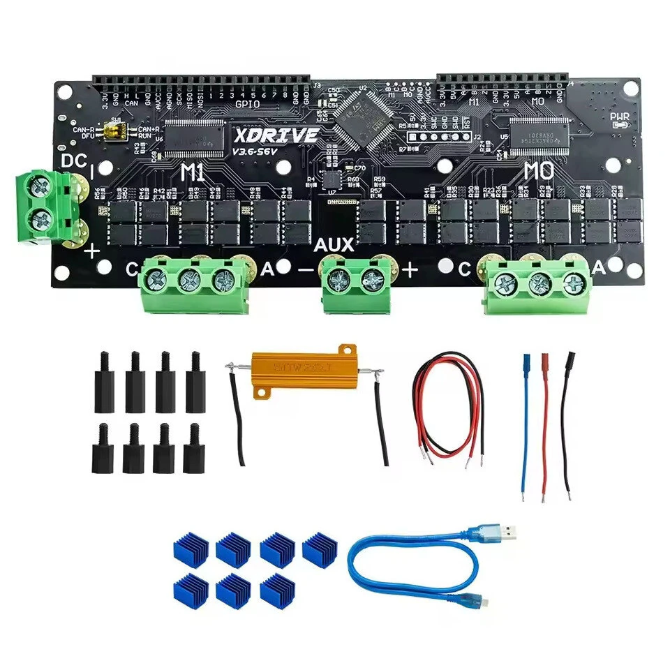 MakerbaseMKS XDRIVE 56V High-Precision Brushless Servo Motor Controller Based on ODrv V3.6 Upgrade Development Board — view 2