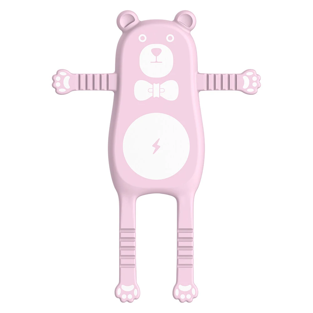 MANMOO BEAR X8 Car QI Air Vent Wireless Phone Charger Holder Silicon Gel Mount for iPhone XS — view 10