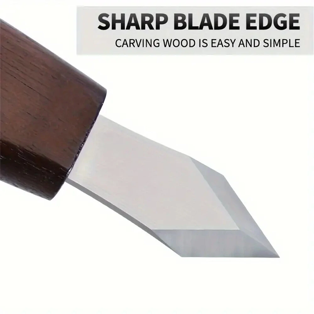 Marking Knife Double Bevel Striking Knife With CR-V Sharp Blade Wooden Handle For Woodworking Carving And Marking — view 10